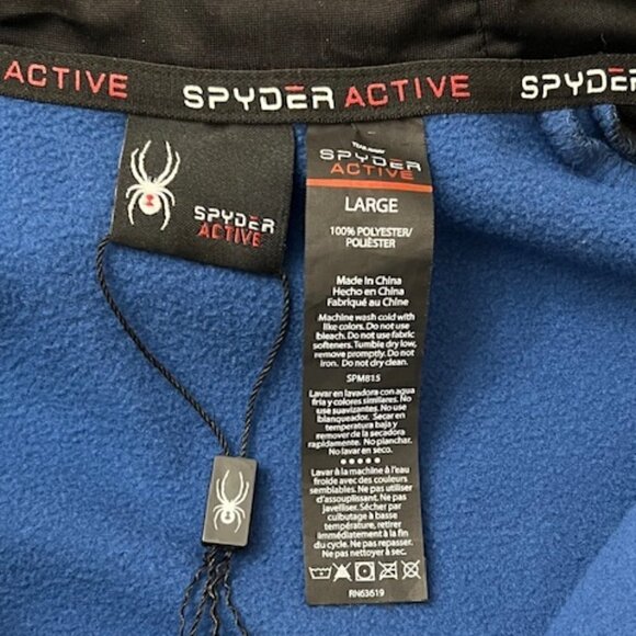 SPYDER Active ProWeb Blue 1/4 Zip Sweatshirt Hoodie - Picture 6 of 6